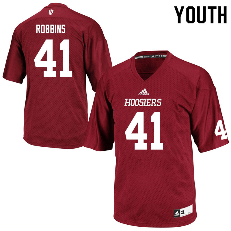 Youth #41 Beau Robbins Indiana Hoosiers College Football Jerseys Sale-Crimson